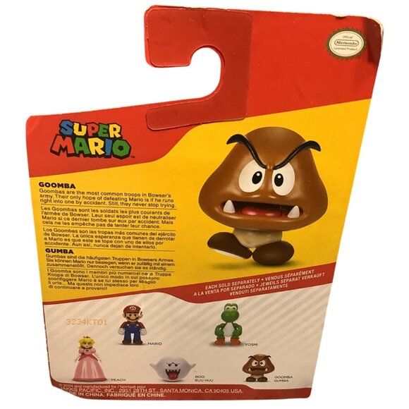 Super Mario Goomba Gumba Figure Jakks 1.5" Nintendo - Picture 2 of 3